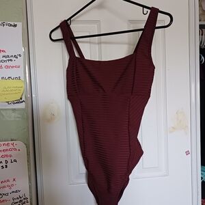 2X$30 Closet Clear Out Rip Curl Women Maroon,Brown Onepiece Swimsuit  S